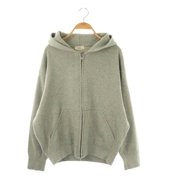 イエナ IENA 24SS ダブルフェイスジップアップフーディパーカー グレー /DF ■OS レデ...