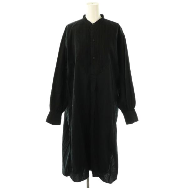 リノ LENO PIN TUCK DRESS ワンピース シャツワンピース 9 黒 ブラック /CX...