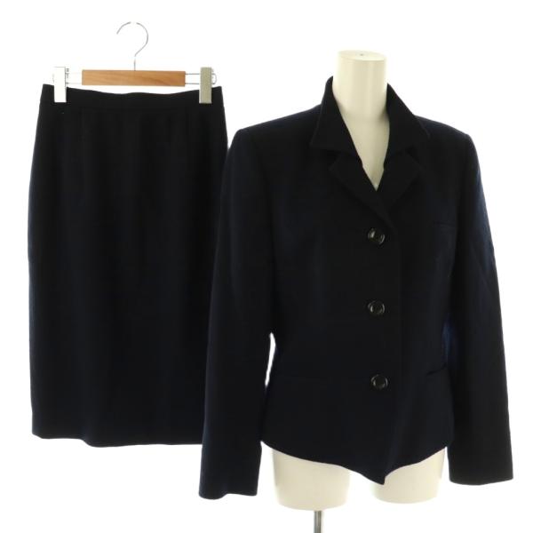 銀座マギー MAGGY ジャケット スカート セットアップ スーツ 38 ネイビー /ES ■OS ...