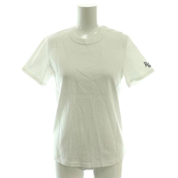 リグリーム regleam ロゴ刺繍ショートスリーブTシャツ カットソー 半袖 コットン S 白 /...