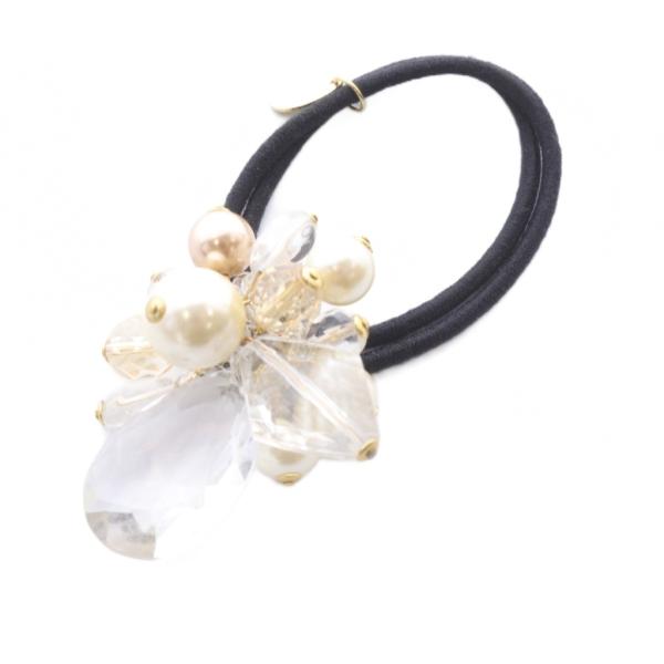 コンプレックスビズ Complex BIZ ビジュー ヘアゴム 黒 ブラック 白 ホワイト /SR ...