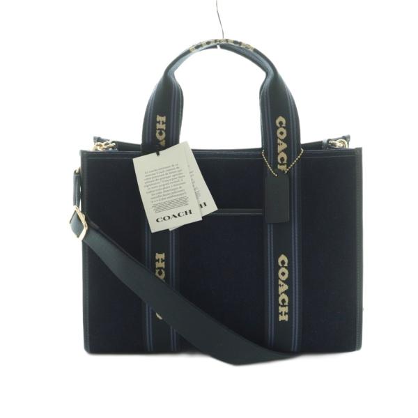未使用品 コーチ COACH スミス 2WAY トートバッグ ショルダーバッグ デニム ロゴデザイン...