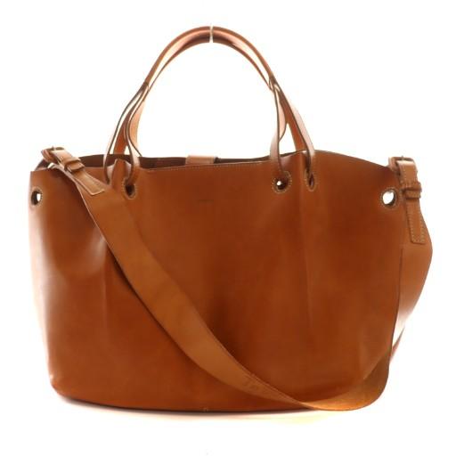 ゲンテン genten エターデ Etarde 2wayトートバッグ ショルダー レザー 茶 ブラウ...