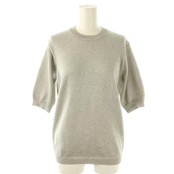 マディソンブルー MADISONBLUE 24SS CREW NECK H/S KN Lame ニッ...