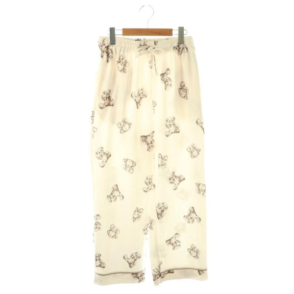 スナイデル SNIDEL ホーム HOME 24AW ベアプリントロングパンツ イージー F オフホ...