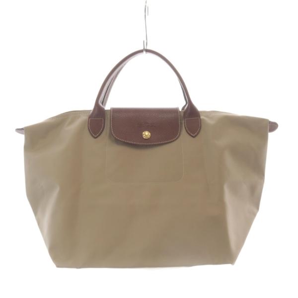 ロンシャン LONGCHAMP ルプリアージュ トートバッグ M ハンドバッグ ベージュ 茶 ブラウ...