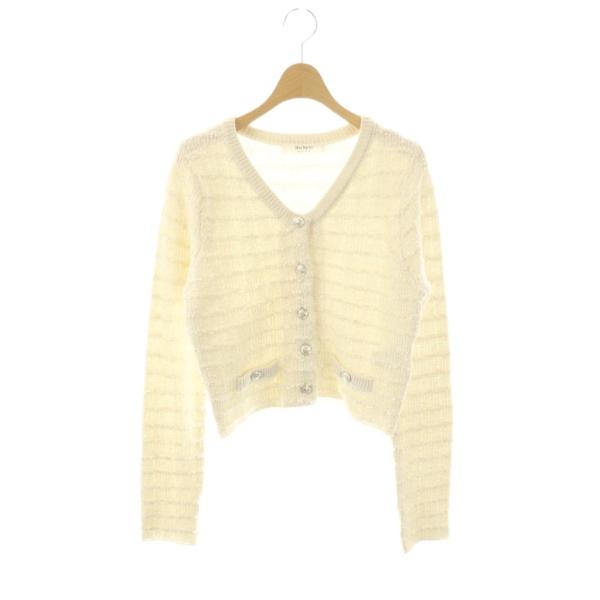 ハーリップトゥ herlipto Butterfly Yarn V-Neck Cardigan カー...