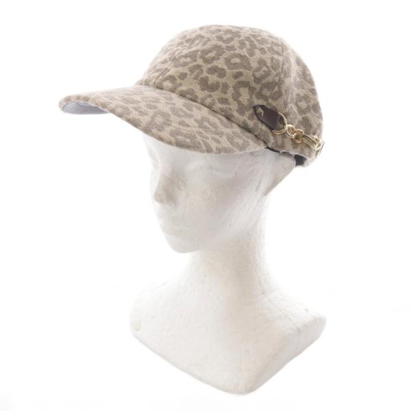 カシラ CA4LA ヒョウ柄 キャップ 帽子 ベージュ /SR レディース