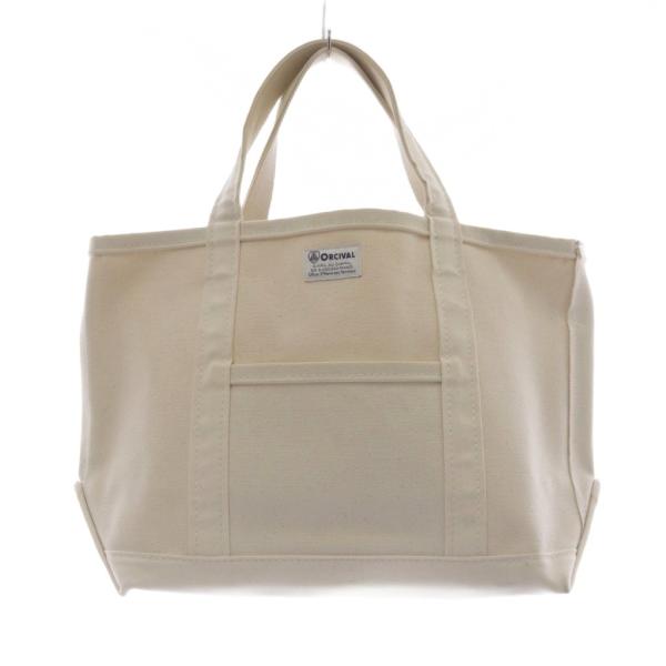 オーチバル ORCIVAL オーシバル トートバッグ ハンドバッグ キャンバス 白 ホワイト /SR...