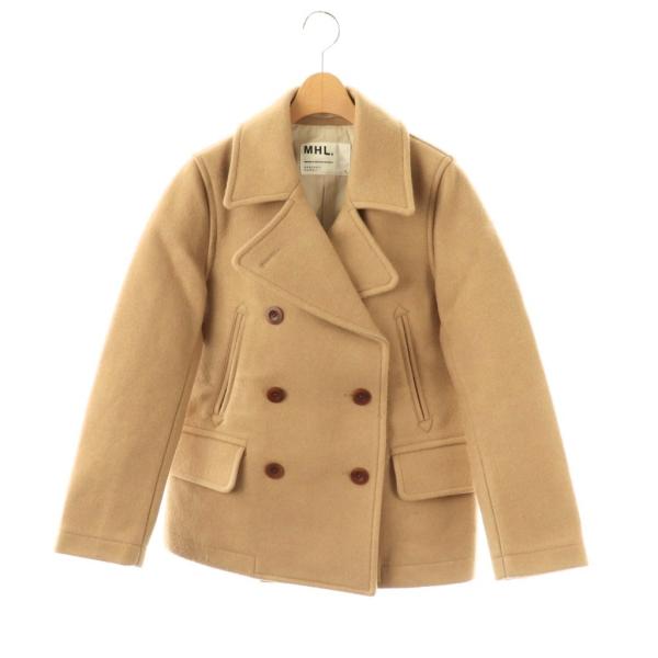 マーガレットハウエル MHL. ウール Pコート ピーコート 1 キャメルベージュ /ES ■OS ...
