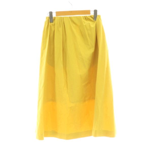 ボールジー BALLSEY トゥモローランド ギャザースカート 34 黄色 イエロー 無地 ロング丈...