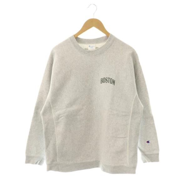 チャンピオン CHAMPION 裏起毛 ロゴ スウェット トレーナー 長袖 コットン L グレー /...