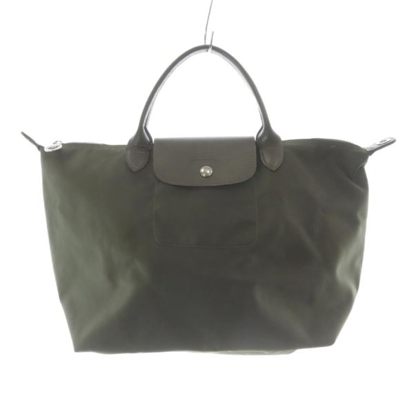 ロンシャン LONGCHAMP ルプリアージュ ナイロン トートバッグ ハンドバッグ カーキ 緑 グ...