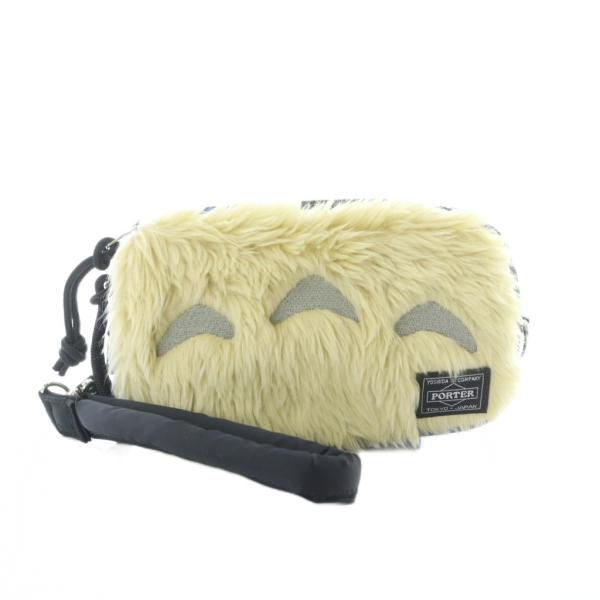 ポーター PORTER × となりのトトロ POUCH ポーチ ブラック 青 ベージュ ファー素材 ...
