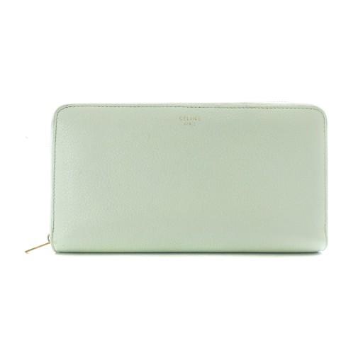 セリーヌ CELINE 財布 長財布 小銭入れ レザー ラウンドファスナー 水色 /RI ■OS ■...