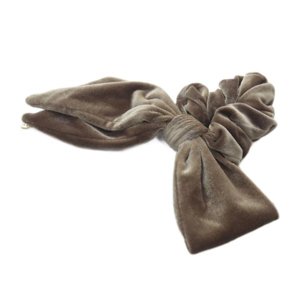 ザハニー THE HANY ベロアシュシュ 茶色 ブラウン /SR レディース