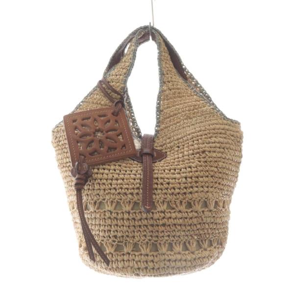 ゲンテン genten クロシェットラフィア ハンドバッグ小 かごバッグ ベージュ /SR レディー...