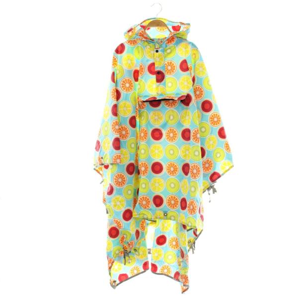 ラフマ Lafuma ラフマ ポンチョ レインコート 総柄 ライトブルー マルチカラー /DF ■O...