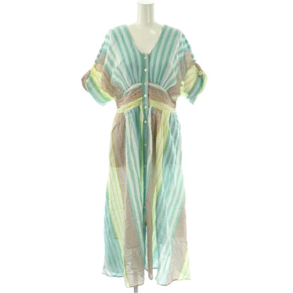 ヌキテパ NE QUITTEZ PAS! Cotton Voile Stripe Waist Gat...