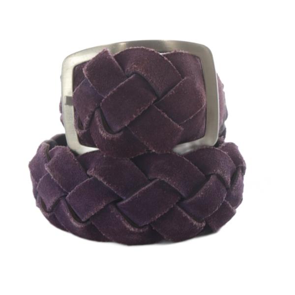 サドラーズ SADDLERS ベルト メッシュ 編み込み スエード 90 パープル /YO8 ■SH...