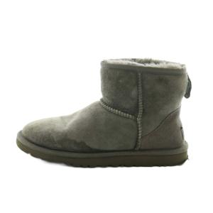 アグ オーストラリア UGG australia CLASSIC MINI ショートムートンブーツ US5 グレー /AQ ■OS レディース