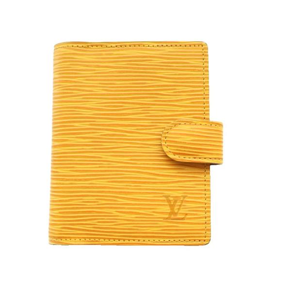 ルイヴィトン LOUIS VUITTON エピ アジェンダミニ 手帳カバー 黄色 イエロー /SS ...