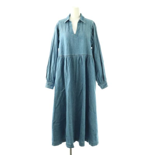 ヘルシーデニム HealthyDENIM デニムワンピース ロング 長袖 0 ライトブルー /DO ...