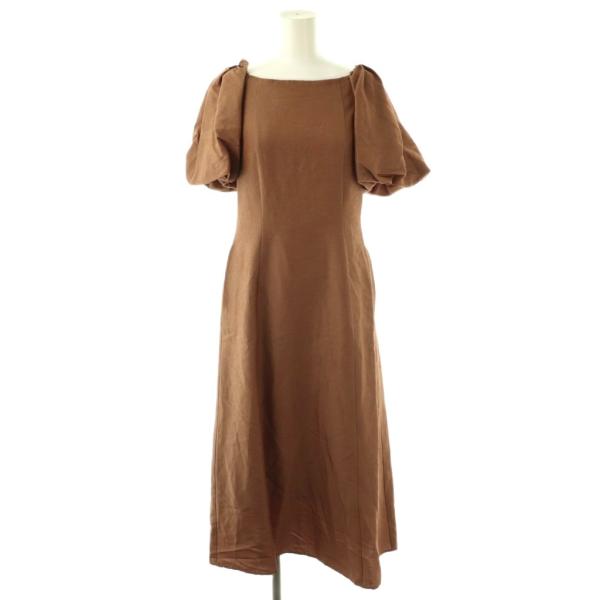 フレイアイディー FRAY I.D バックレースアップ ワンピース パフスリーブ 0 ブラウン /C...