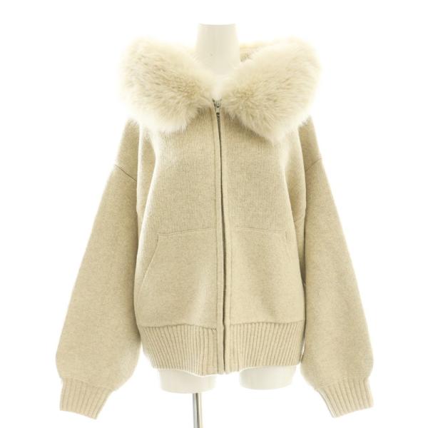 未使用品 スナイデル SNIDEL 25AW USAGI ONLINE限定 ファーフードパーカー ジ...