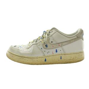 ナイキ エア フォース 1 ロー 07 LV8 ペイント スプラッター スニーカー US10.5 28.5cm マルチカラー 白 ホワイト 青 ブルー