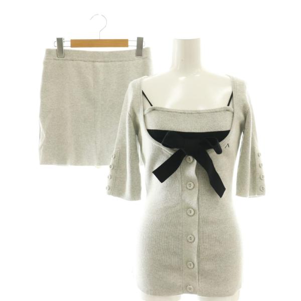 アンドマリー ANDMARY Rola ribbon set up ローラリボンセットアップ カーデ...