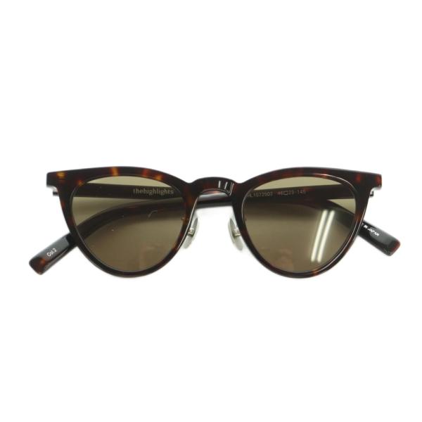 ザハイライツ thehighlights サングラス 眼鏡 セルフレーム べっ甲柄 46□23-14...