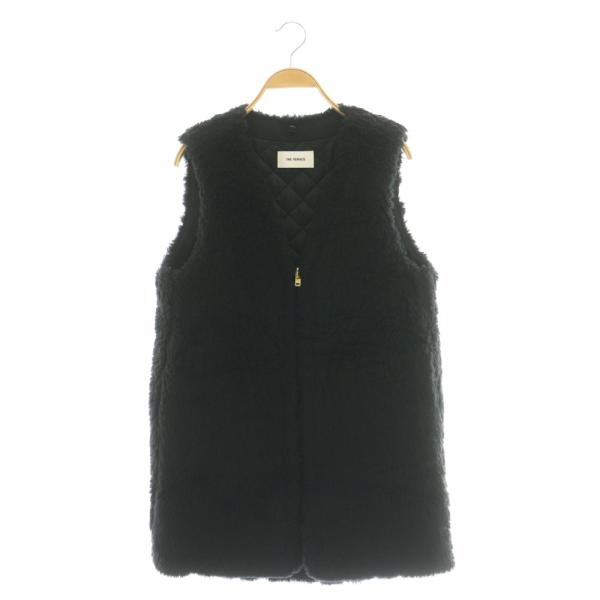 ザ リラクス THE RERACS 25AW ウールボアライナーベスト ジレ ジップアップ F ブラ...