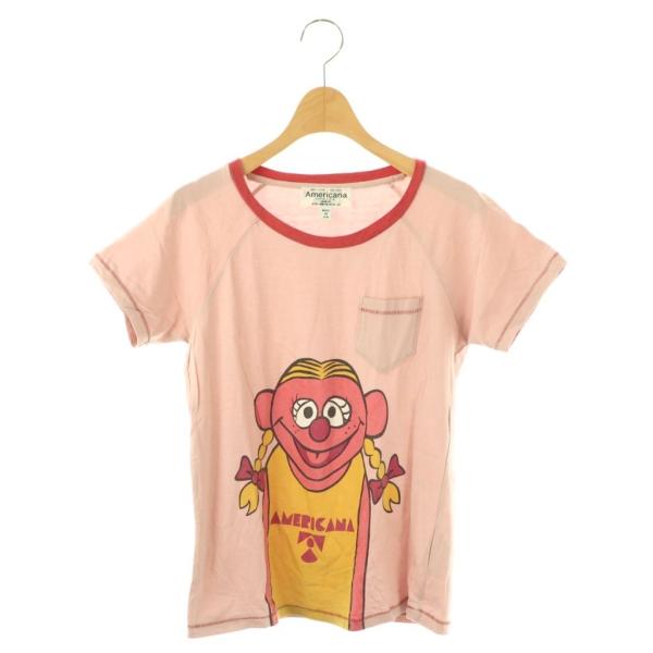 アメリカーナ AMERICANA SESAME STREET Tシャツ カットソー スモークピンク ...