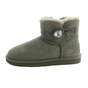アグ オーストラリア MINI BAILEY BUTTON BLING ムートンブーツ ショートブーツ US6 23.0cm グレー 1003889 /MI ■OS ■SH レディース
