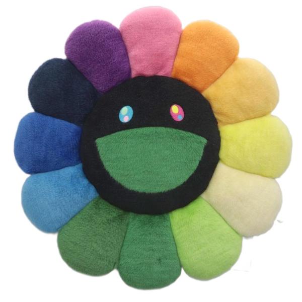 カイカイキキ Kaikai Kiki 村上隆 フラワークッション レインボー ラージ 60cm マル...