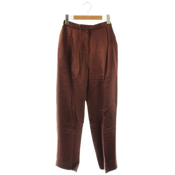 アメリ AMERI SATIN TACK SLACKS PANTS パンツ テーパード ジッパーフラ...