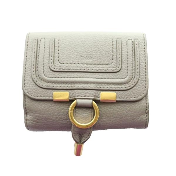 クロエ CHLOE マーシー3つ折り財布 レザー グレー /SS ■OS ■OH レディース