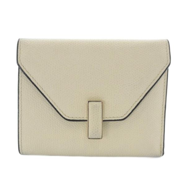 ヴァレクストラ Valextra レザー 三つ折り財布 アイボリー /SR レディース