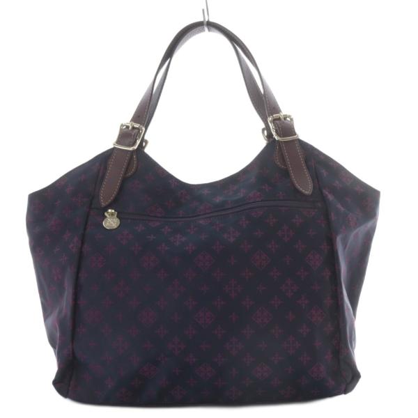 ラシット RUSSET トートバッグ ハンドバッグ モノグラム 総柄 ナイロン ネイビー パープル ...