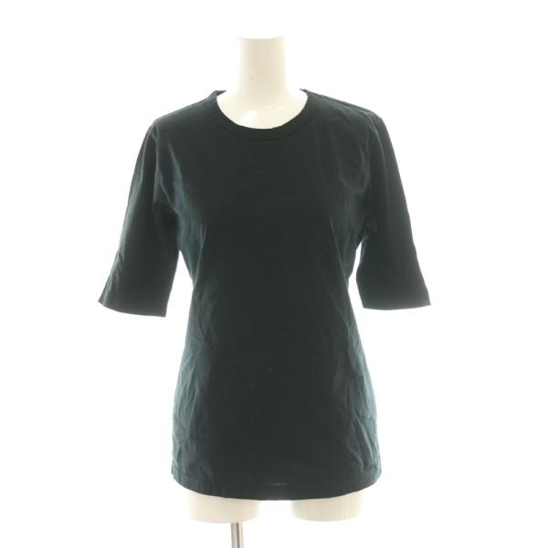 未使用品 アニエスベー agnes b. コットンクルーネックハーフスリーブTシャツ 2 黒 ブラッ...