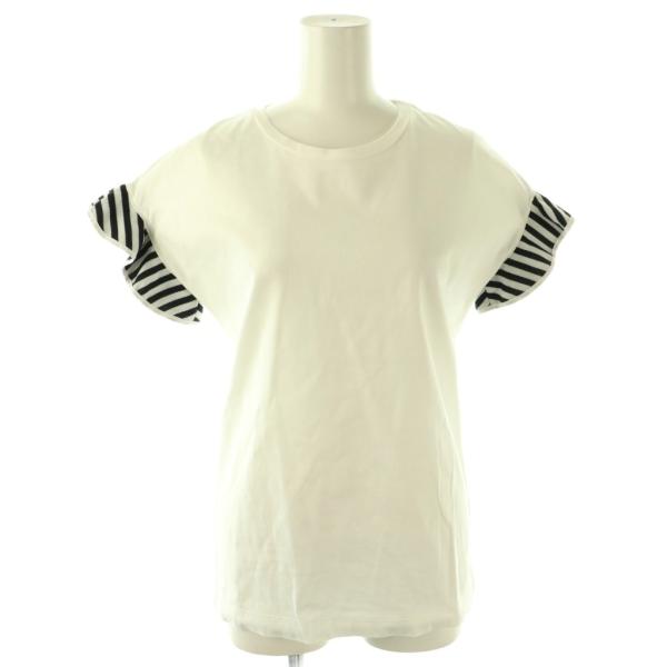 ボーダーズアットバルコニー BORDERS at BALCONY ラッフルTシャツ カットソー 36...