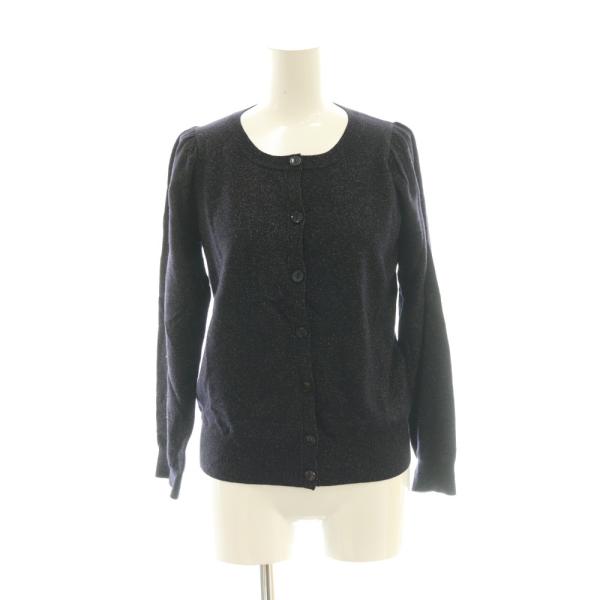 アナイ ANAYI ラメニットカーディガン 38 紫 パープル 長袖 /AG ■OS レディース