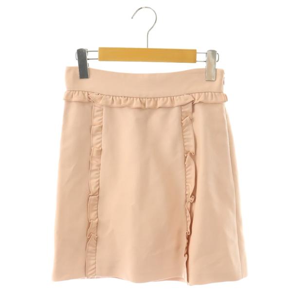 ミュウミュウ miumiu MG915 フリルミニスカート 台形 38 ピンク /HK ■OS レデ...