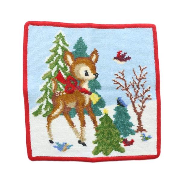 フェイラー ハンカチ タオルハンカチ ハンドタオル 赤 レッド 水色 茶色 ブラウン クリスマス柄 ...