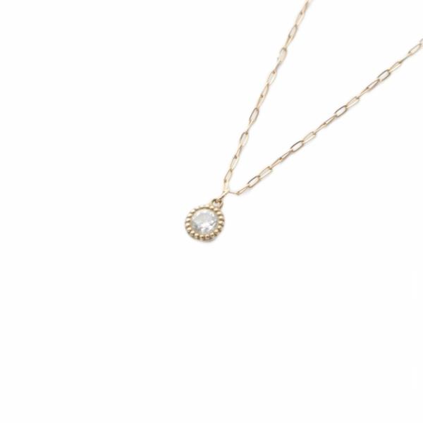 アガット agete ネックレス K18 ダイヤ0.1ct イエローゴールド /SR ■SH レディ...