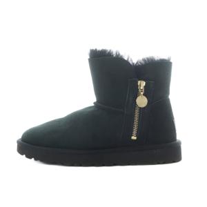 アグ オーストラリア UGG australia ショートブーツ 23cm 黒 ブラック ジップ ショート丈 /RI ■OS レディース
