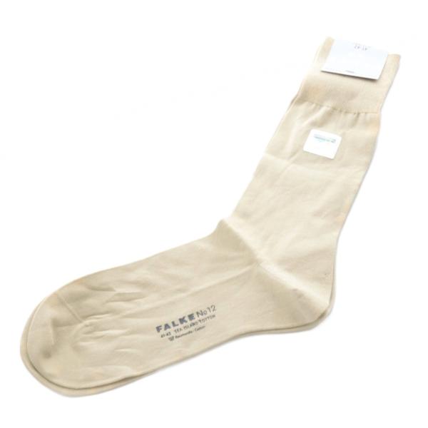 ファルケ FALKE sea island cotton ソックス 靴下 41-42 ベージュ /S...