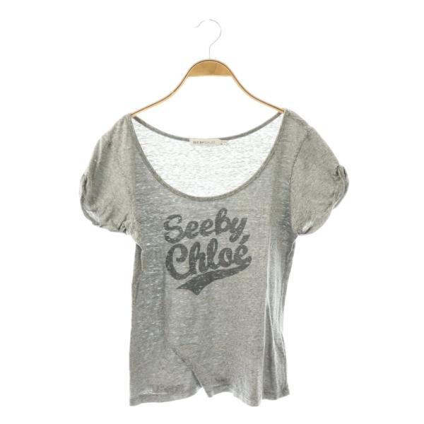 シーバイクロエ SEE BY CHLOE ロゴTシャツ カットソー I38 グレー /DO ■OS ...