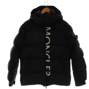 モンクレール MONCLER MAURES ダウンジャケット アウター ナイロン 1 紺 黒 ネイビー ブラック /NR ■OS メンズ